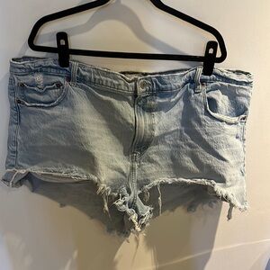 Abercrombie and Fitch Distressed High Rise Cut Offs